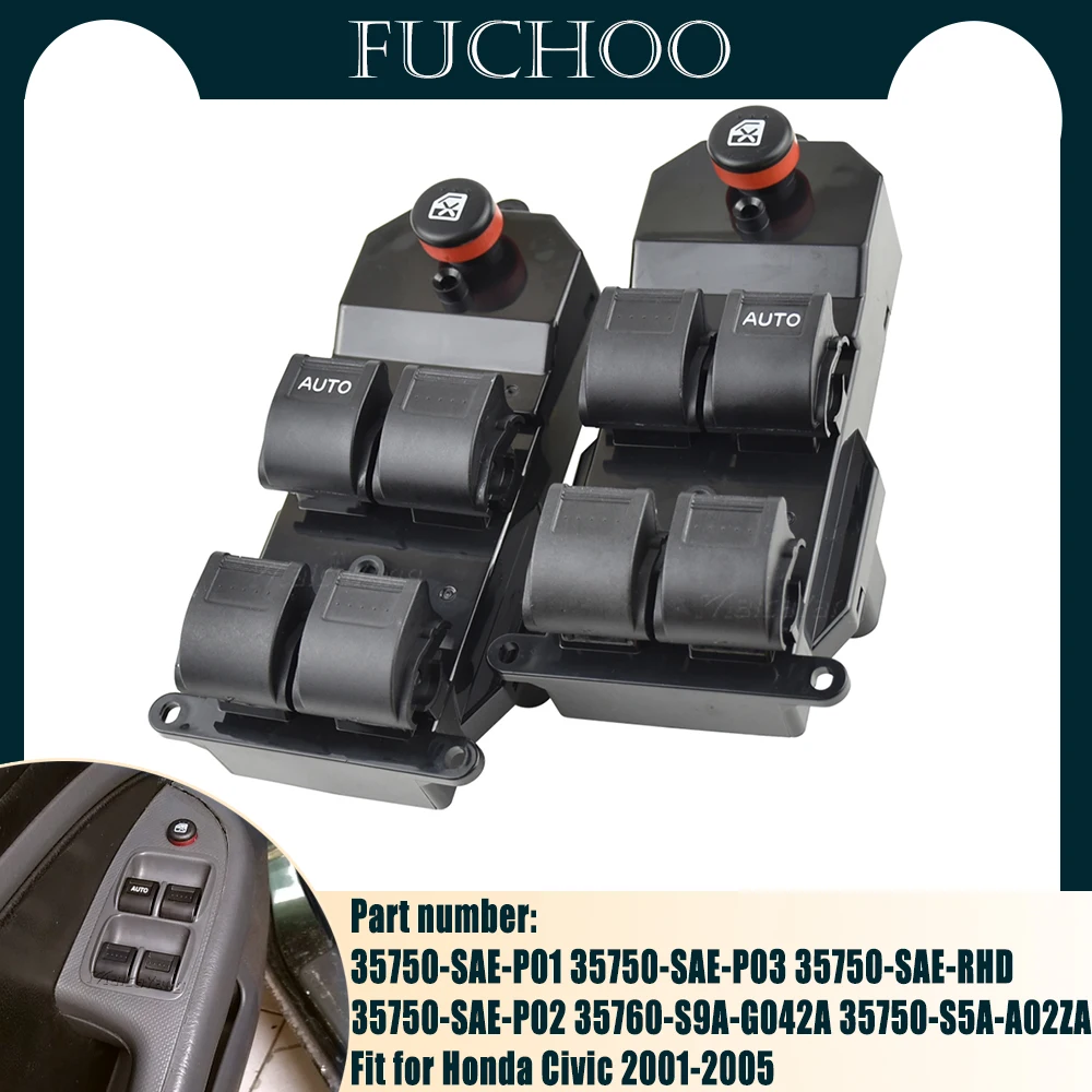 Hight Quality Driver Side Electric Power Master Window Switch For Honda