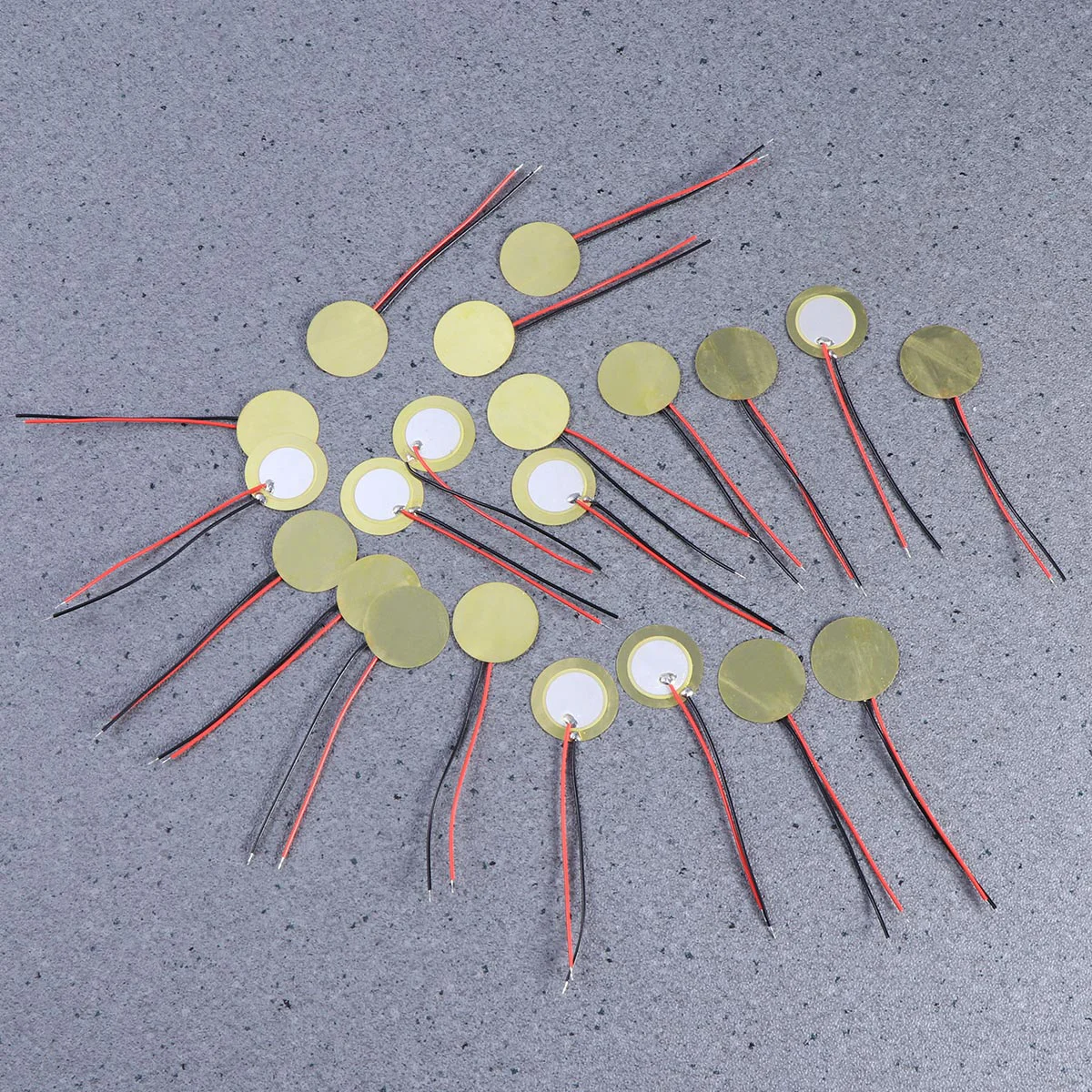 

20PCS 20mm Diaphragm Disc Diaphragm Elements Buzzer Copper Sheet Piezoelectric Ceramic Chips with Leadwires