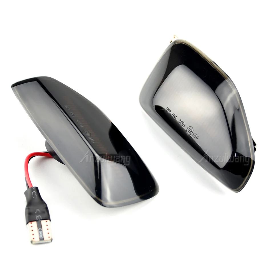 Indicateur Dynamiques LED Pour Dacia Pour Duster II (HM) Pour Sandero II 2013-2021 Pour Logan II 2012-2022 2 Pièces LED Clignotant Dynamique Marqueur Latéral Led Clignotants Auto(Dynamic Crystal