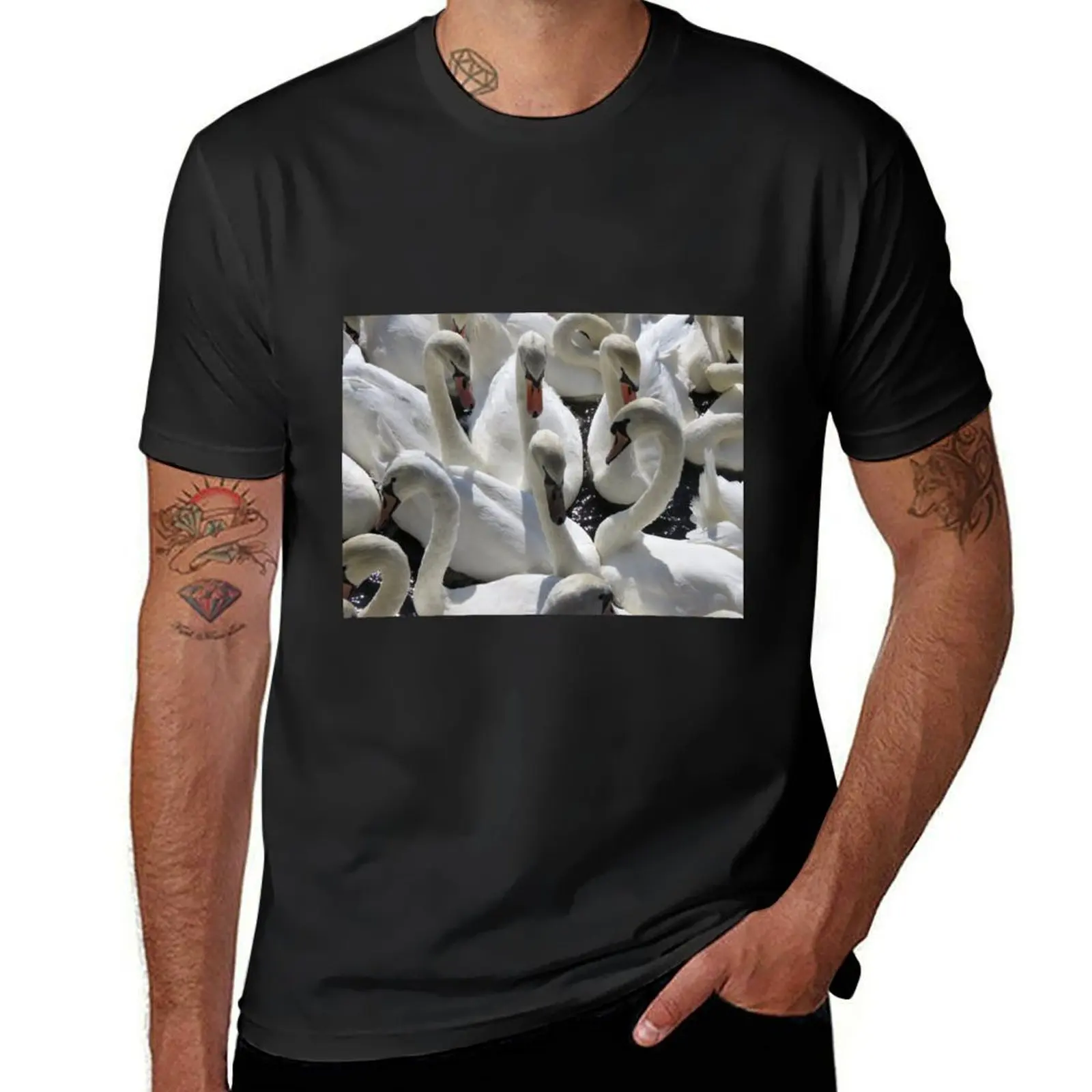 Swans T-Shirt funnys plus size tops t shirt for men
