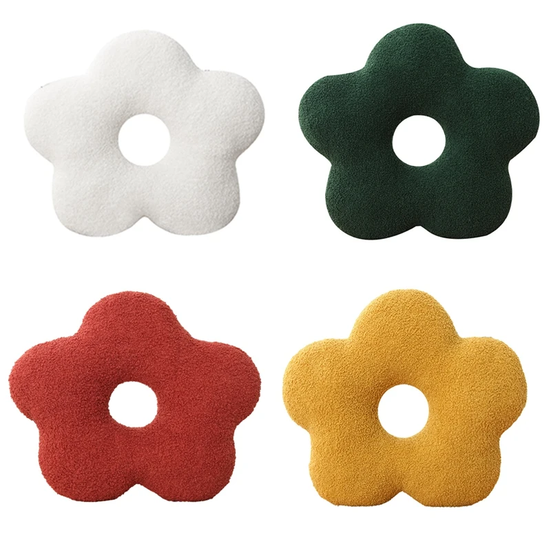 

1 шт. маленькая плюшевая подушка в форме маргаритки, диван для гостиной, прикроватная подушка, Белая Подушка для эркера