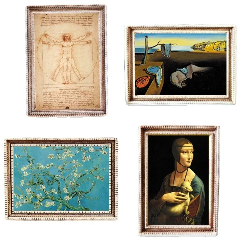 자석놀이 다양한 Wolrd 유명한 그림 냉장고 자석 멋진 집 장식, 친구를 위한 멋진 선물, 칠판용 귀여운 자석 스티커