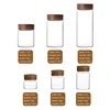 Glass Storage Containers,High Borosilicate Glass Jars Kitchen Food Canisters with Acacia Wood Lids for Coffee Beans/Sugar/Nuts 3