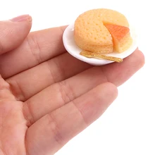 

1Pc 1:12 Dollhouse Miniature Food Cheese Cake set Dolls Kitchen Accessories Toys New