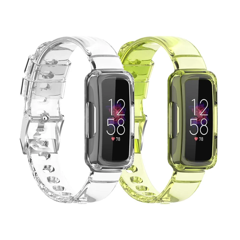 

2Pcs/lot Crystal Clear Band For Fitbit Inspire 2/Inspire/Inspire HR/Ace 3 2 Strap Wristband For Fitbit Luxe Watchband Bracelet