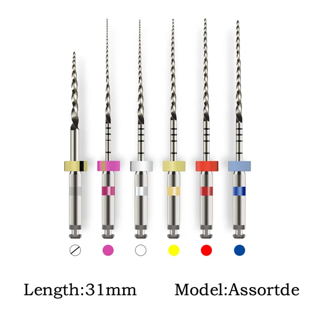 Enhanced Dental Endodontic NiTi File System for Effective Treatment - 6 Pieces/Box