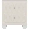 Nightstand with Storage Drawers, Upholstered Velvet Bedside End Table for Small Bedroom, Beige 4