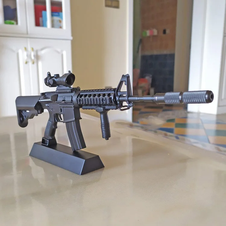 DIY 1:3 Scale Mini Alloy M4 Toy Gun Rifle Detachable Gun Model Plastic Metal Pistol Weapon Assembly for Boys Collection Gifts 5