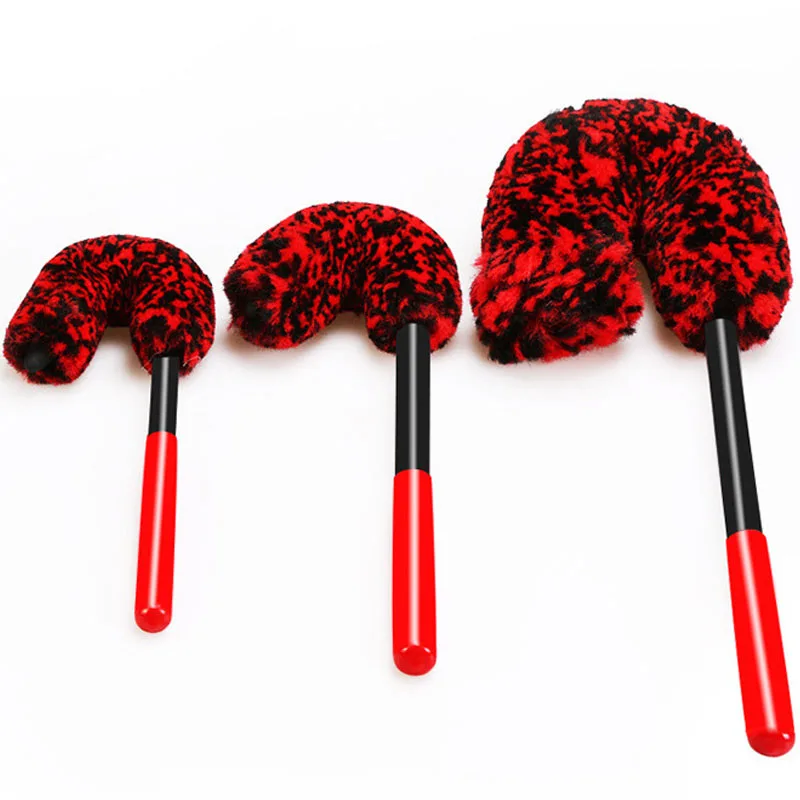 Car Wheel Detailing Brush Cleaning Tools for Rim Tire Hard-To-Reach Areas Auto Brush Bendable Wheel Woolies Car Cleaning Tools 5