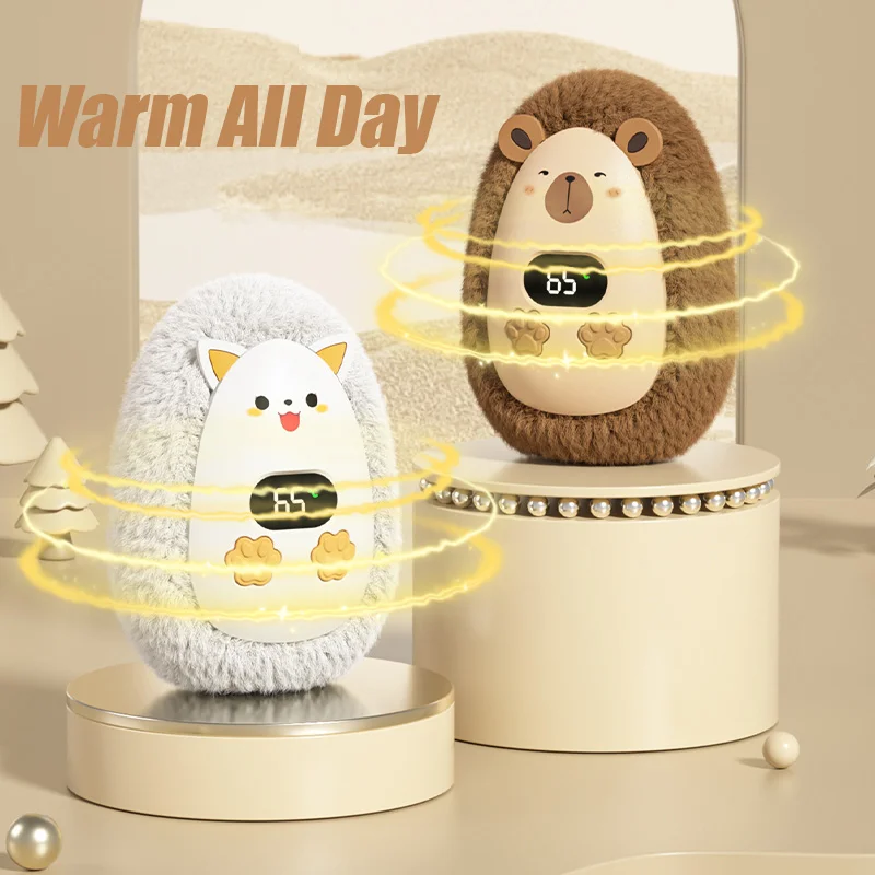 Mini Cartoon Hand Warmer Heater Portable Intelligent Hand Heater Long Life Rechargeable Outdoor Heaters Gift for Winter Home