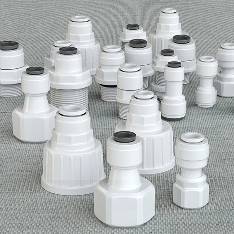 Water Pipe Fitting Straight Ro Quick Water Fitting 1/4" Hose Pipe 3/8" Male Female Thread Coupling Connector Water Filter Reverse Osmosis Parts