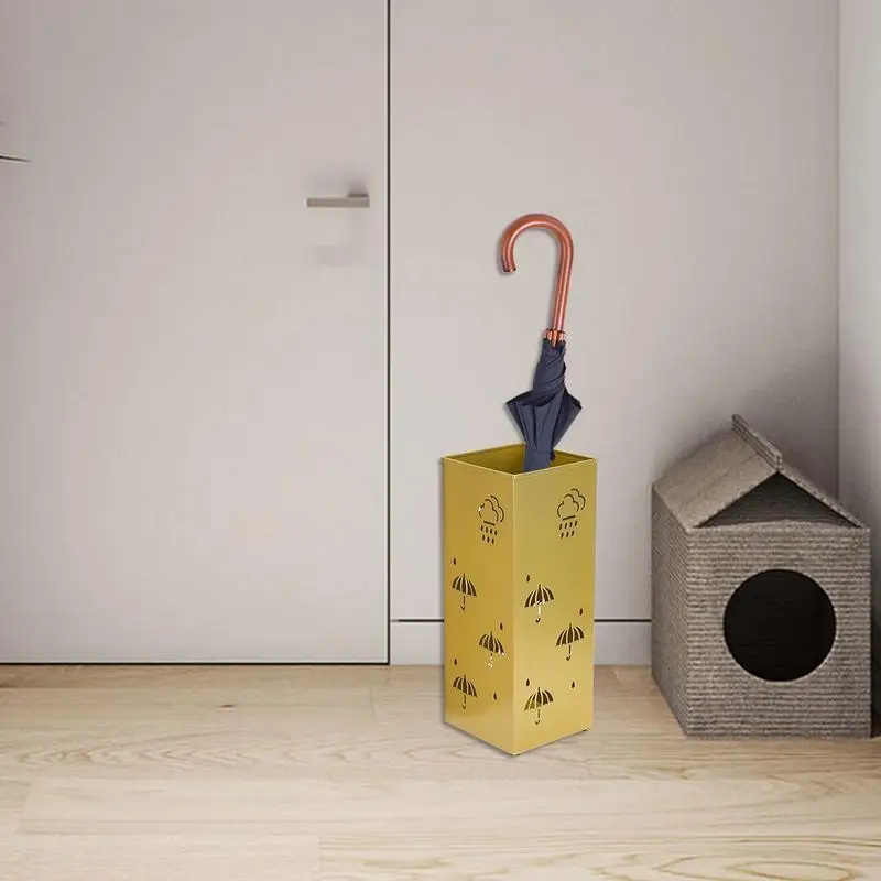 Metal Umbrella Stand Freestanding Square Umbrella Holder Home Storage Organization For Corridors Entrance Areas Living Rooms