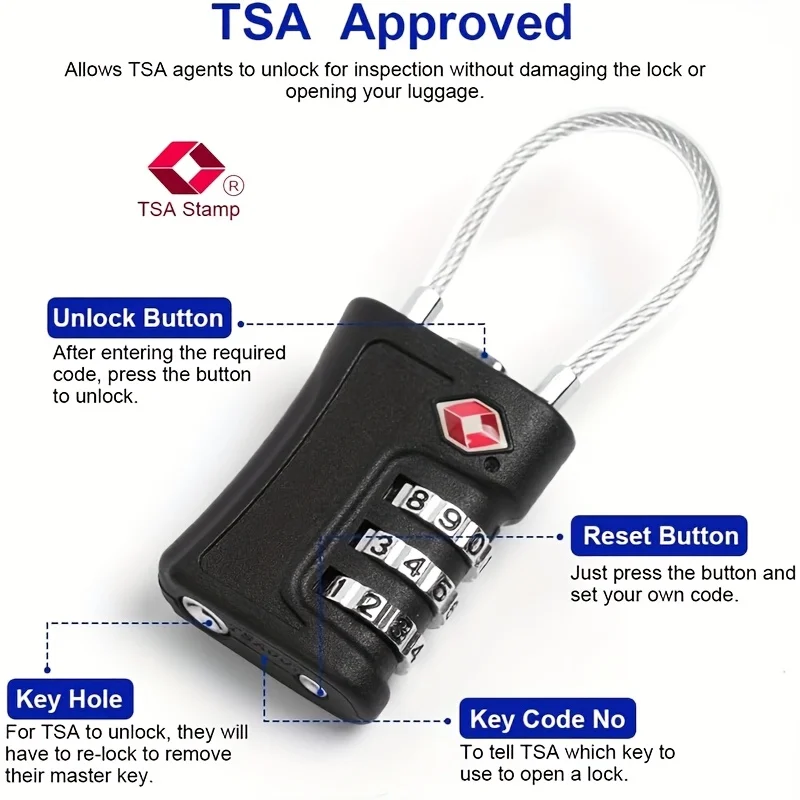 TSA Combination Luggage Locks 6