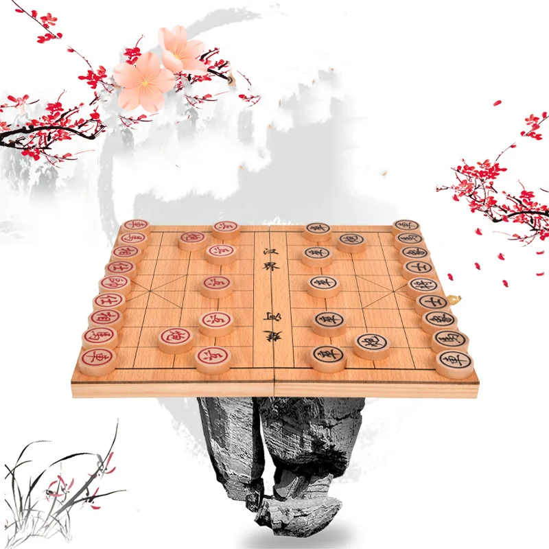 High quality Chinese Chess A traditional board game foldable travel chess, suitable for adults and children