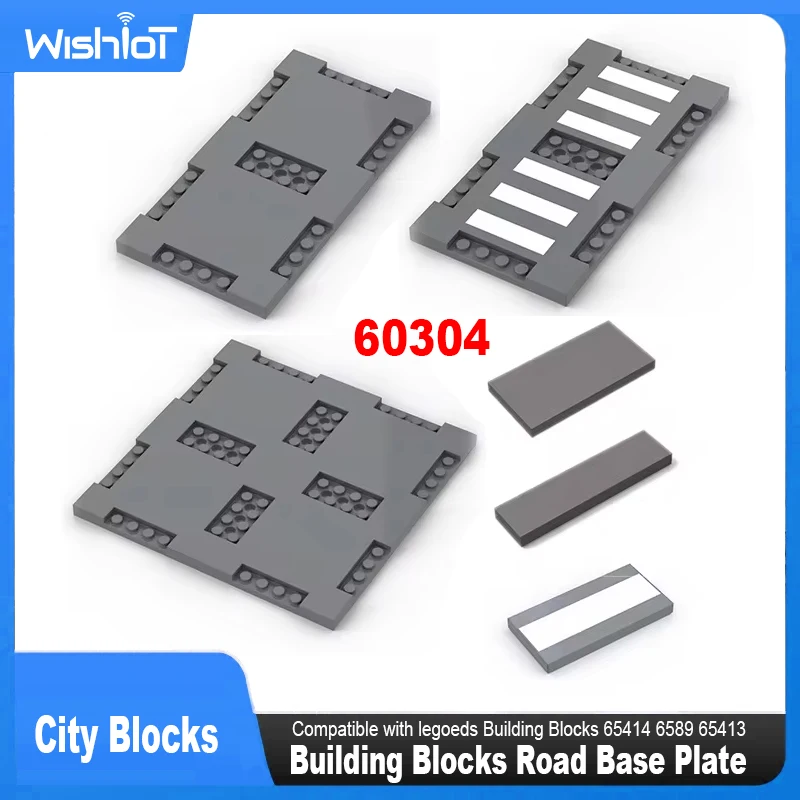 Building Blocks Road Base Plate City Blocks Humanoid Flyover Crossroads Puzzle Toys Compatible with Legoeds 60304