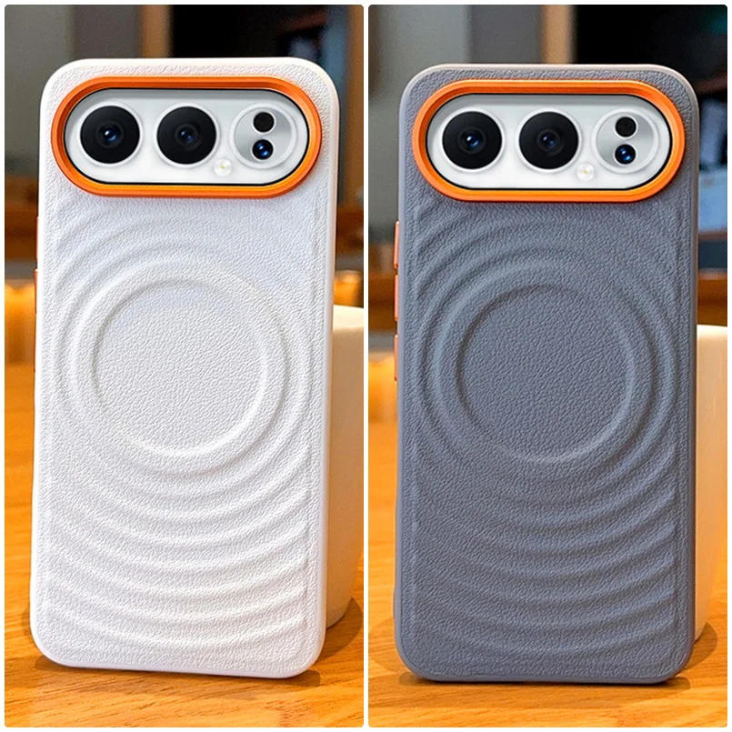 Water Ripple Red Magnetic Lens Ring Phone Case with Camera Protection