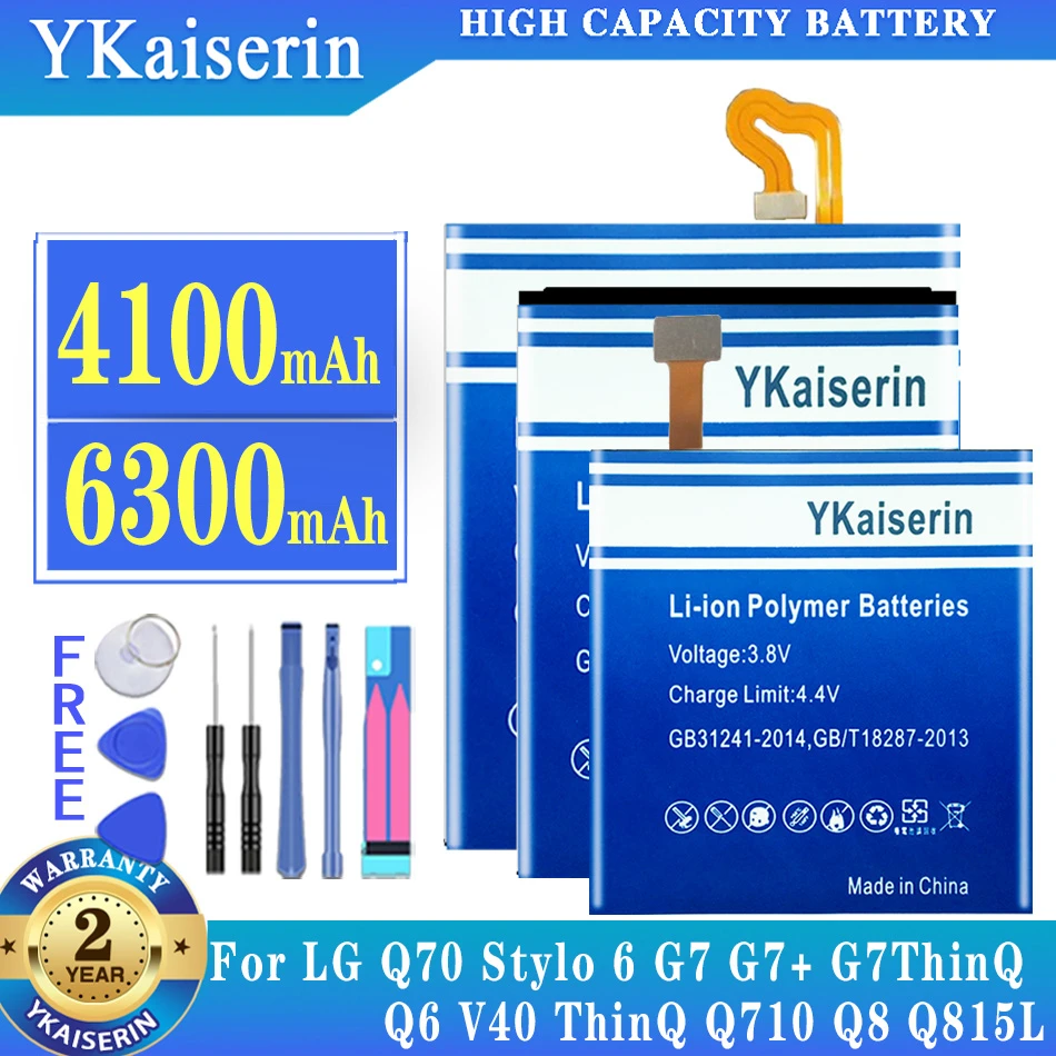 

Battery for LG Q8 H970 Q6 M700/AN/DSK/N Q Stylo4 Q710 G7 ThinQ G710 Q7+ LMQ610 Q70/Stylo 6 LM-Q730N Q730VMW Phone Batteries