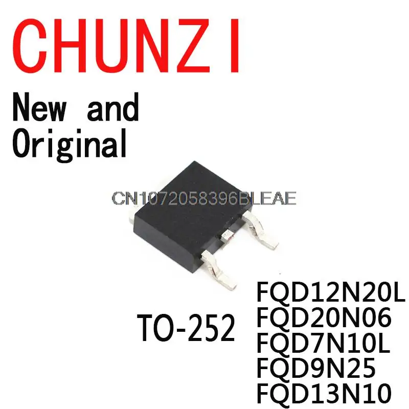 10PCS New and Original FQD12N20 12N20 20N06 FQD7N10 7N10 9N25 TO-252 ...