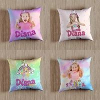Kids Diana And Roma Show Soft Pillow Case Red Cloud Action Figures Square Pillow Covers Cushion Sofa Decor Cover Toys Gift 1