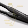 KIPOZI 3/10 Inch Pencil Hair Straightener for Quick Touch Ups, Mini Flat Iron Titanium for Short Hair 15S Fast Heat Dual Voltage 2