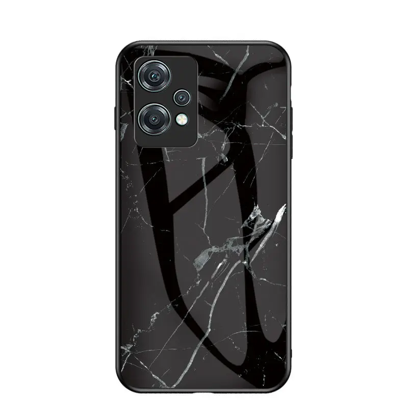 Marble Tempered Glass Shockproof Phone Case for OnePlus Nord CE 2 Lite 5G