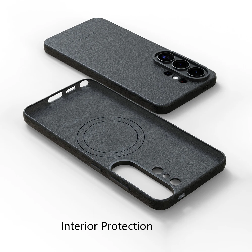 Genuine Luxury Leather 5G Phone Case with Full Protective Magsafe Magnetic Cover