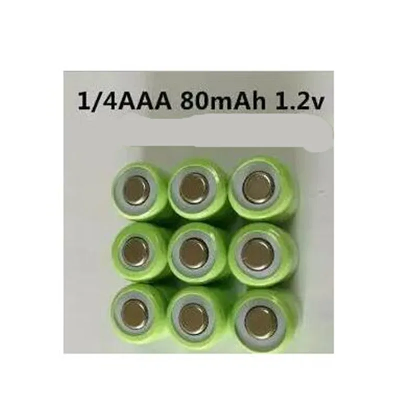 10Pcs/Lot 1.2V 1/4AAA 80MAh Ni-mh Rechargeable Battery For Toy