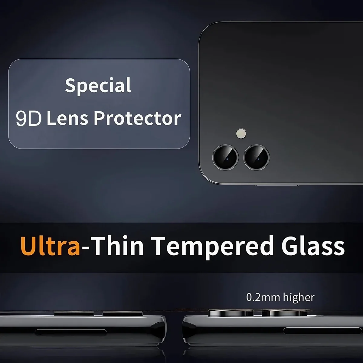 Premium Metal Camera Glass Protector with Alloy Frame