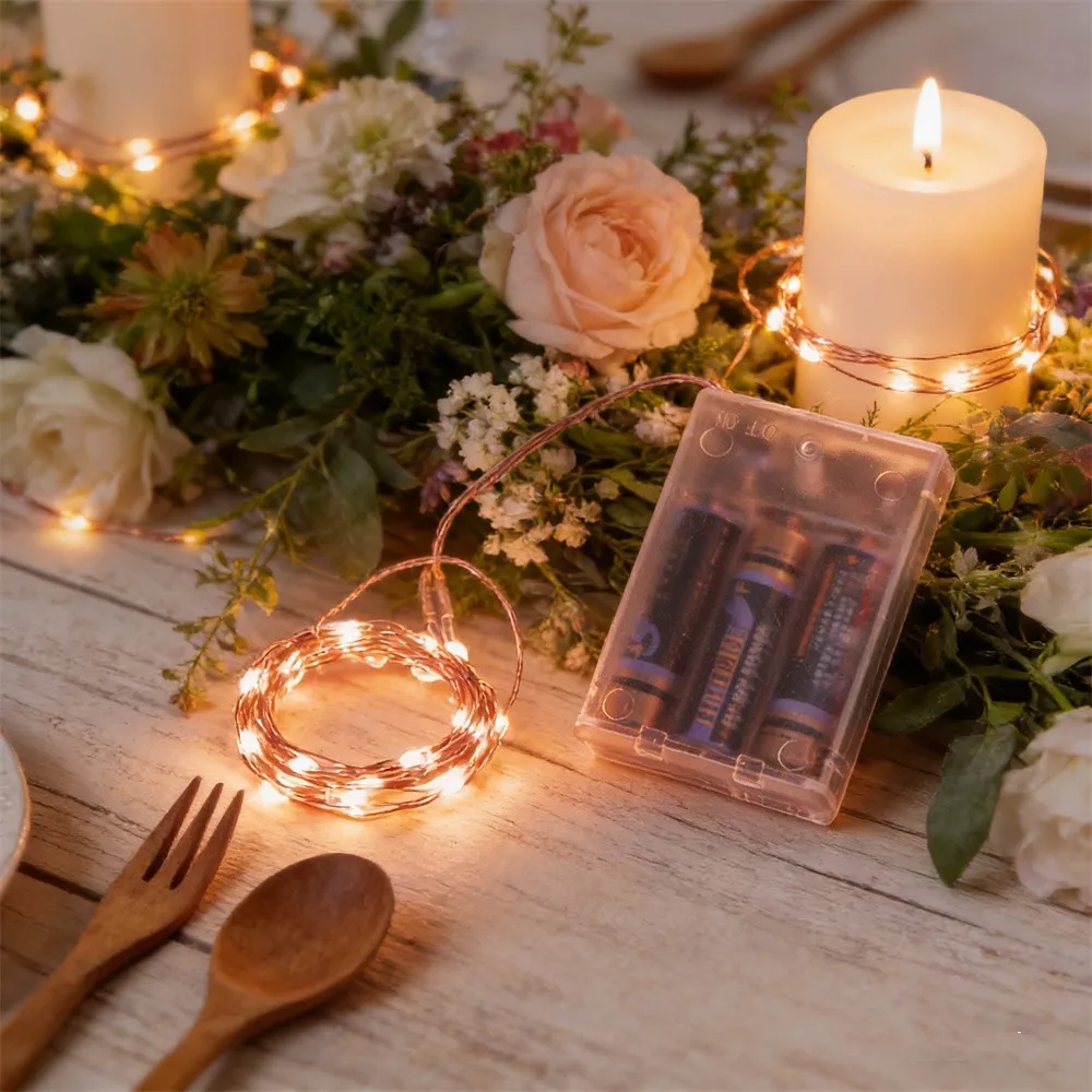 LED String Lights with Silver Wire