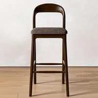 Wood With Back Bar Stools Balcony Modern Design Minimalist Office Barstools Relaxing Gaming Chaise De Bar Lounge Suite Furniture 3