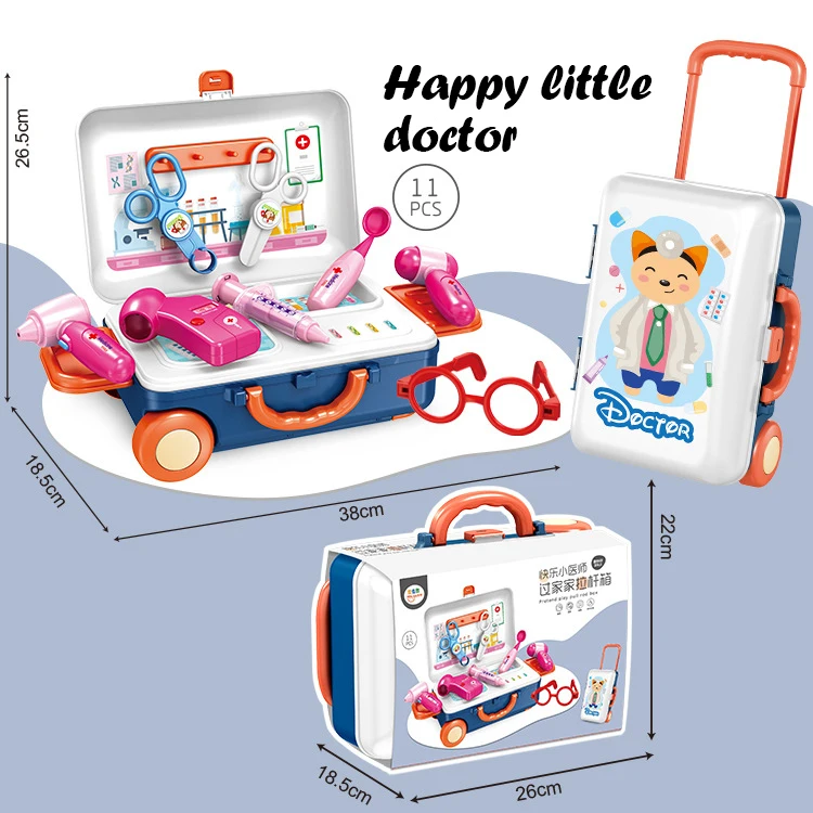 Children's Deluxe Play House: Portable Kitchen & Beauty Tools Trolley Set