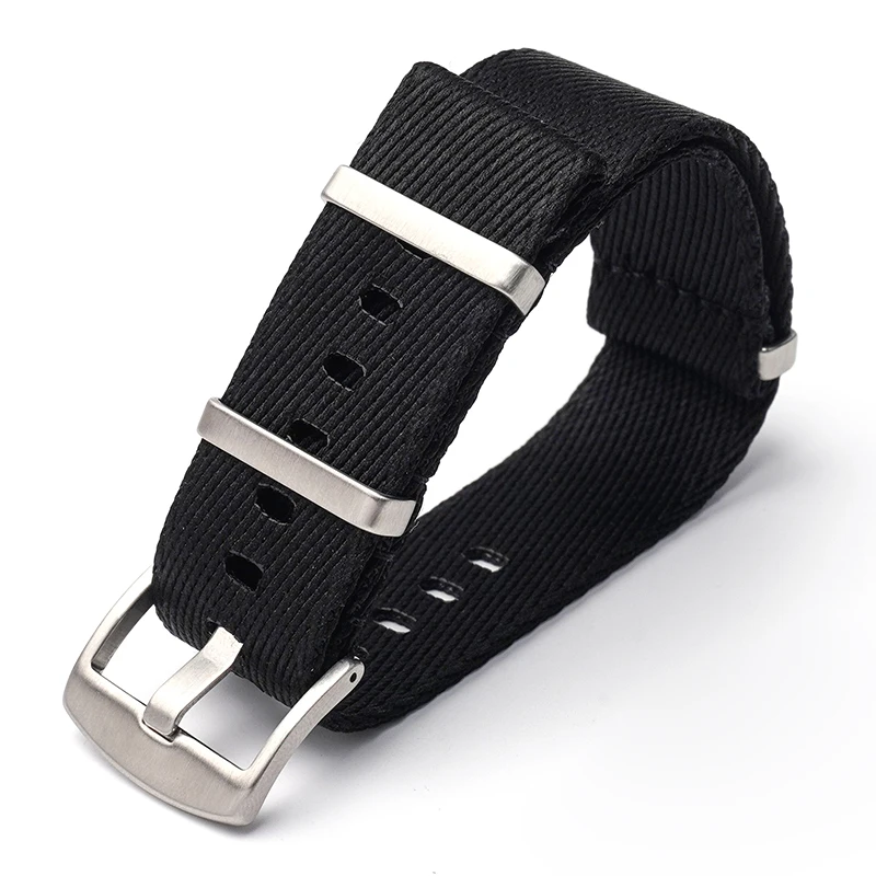 Versatile Nylon Woven Canvas Watch Band - 20mm & 22mm Strap Widths