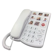 Grote Knop Draadgebonden Telefoon Met Luidspreker Voor Senioren Ouderen, Versterkt Een Knop Touch Foto Vaste Telefoon Voor Oude Mensen