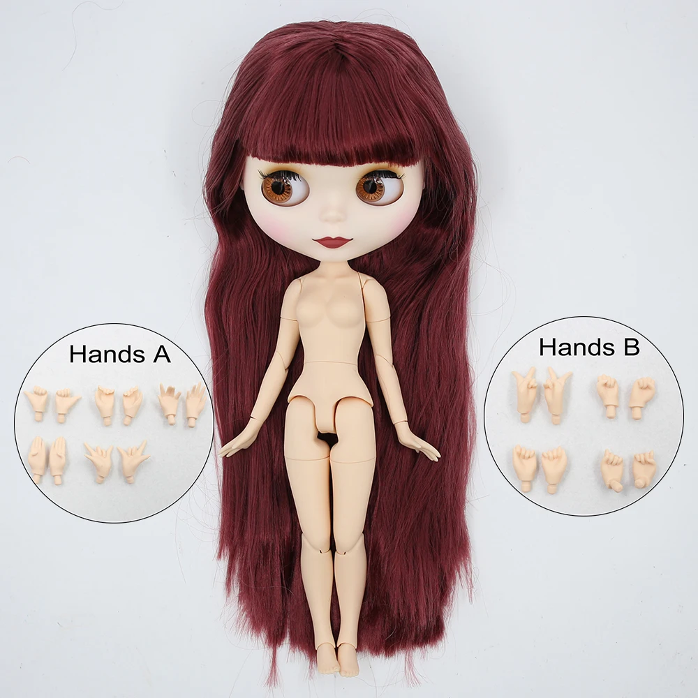 Neo Blythe Doll with Ginger Hair, White Skin, Matte Cute Face & Custom Jointed Body 1