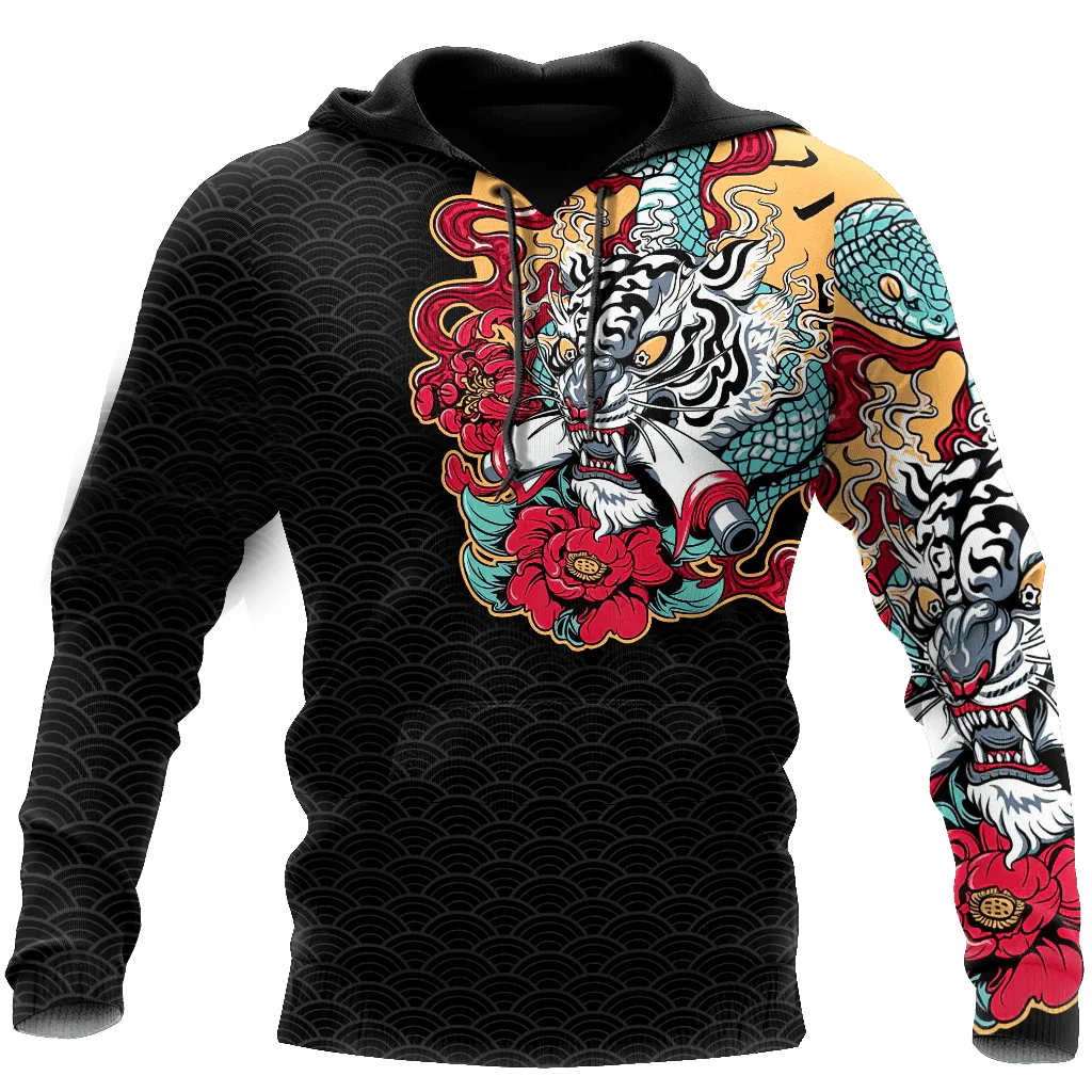 

2023 New 3D T-shirt Hoodie Street Apparel Tiger Pattern Men's 3D Pullover Academy Role Playing Costume Designer