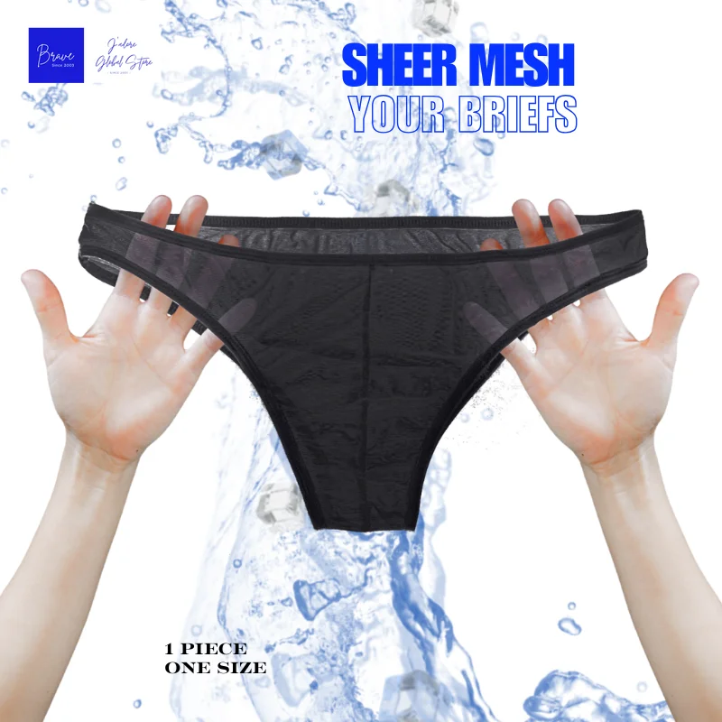 Men's Fashionable Breathable Mesh Triangle Briefs