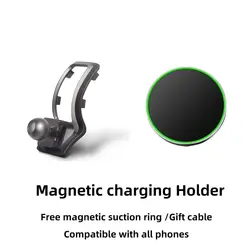 Enhanced Magnetic Wireless Charger Car Phone Mount with 360° Rotation and Air Vent Design (Magnetic charging)
