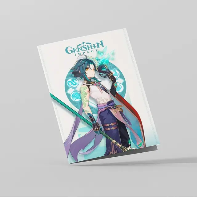 Zhun Li genshin impact gentire guy yui gensh tartalia hu tao coconut gene impack xiao kazuha albedo kli bay dou zhoni tom xiang lin eola diona games Dilyuk Ke Qing Rayzor anime passport cover covers case document Green