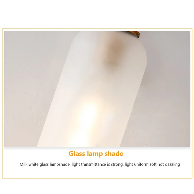 LEDGlass wall lamp Nordic Modern light luxury Lampshade E27 Interior Wall Light for Bedside Bedroom Dining Table Living Room