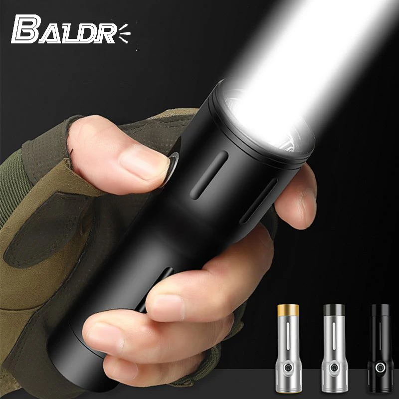 imalent flashlights BALDR New Super Bright T40 LED Flashlight Powerbank 5 Modes USB Rechargeable Flash Light 3 Colors Portable 26650 Torch Lighter hyper tough torch