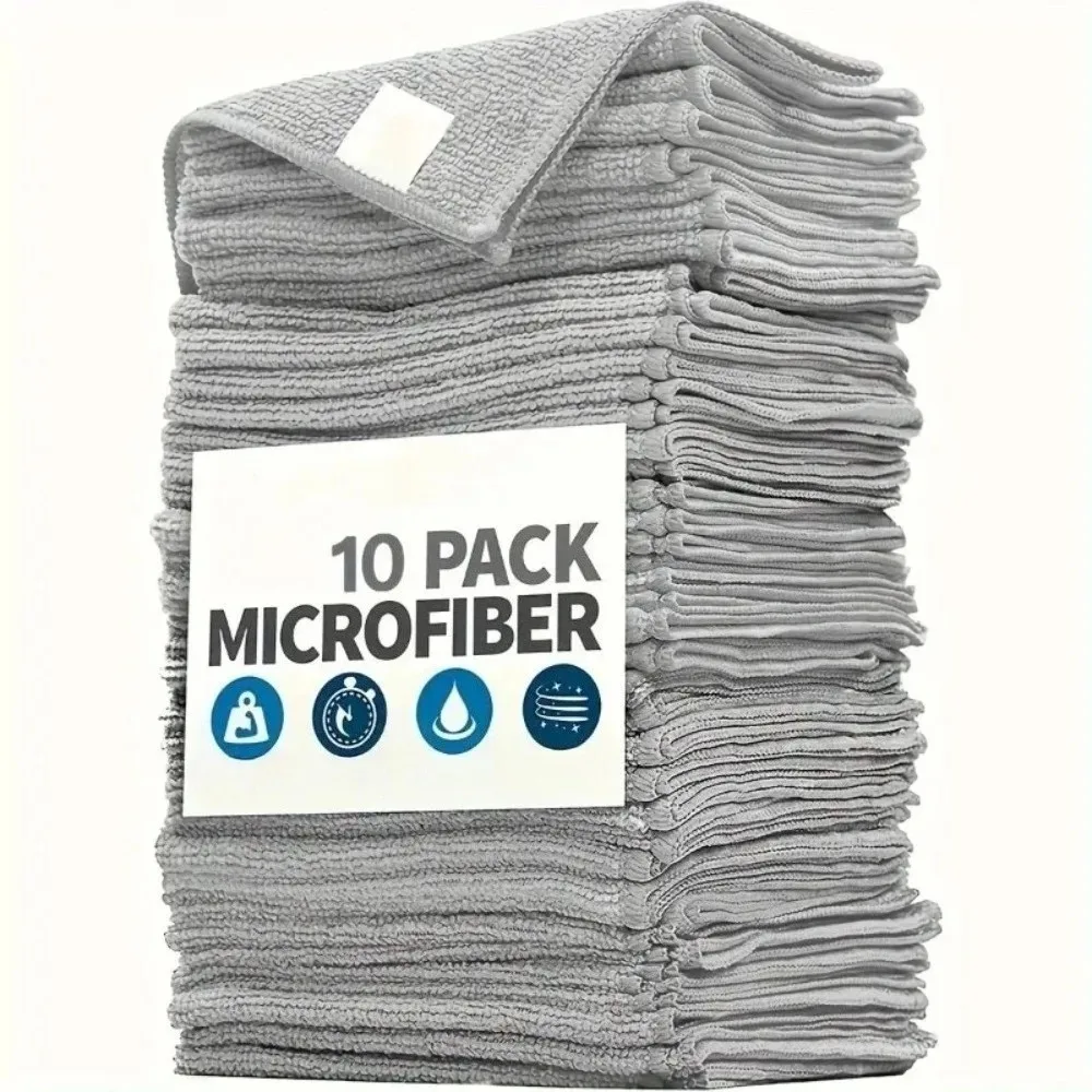Light gray cleaning cloth set, with highly absorbent, soft and stain-removing fabric 1