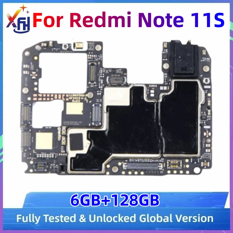 

Motherboard for Redmi Note 11S, Mainboard PCB Module, 128GB ROM, Original Logic Board, Global Version