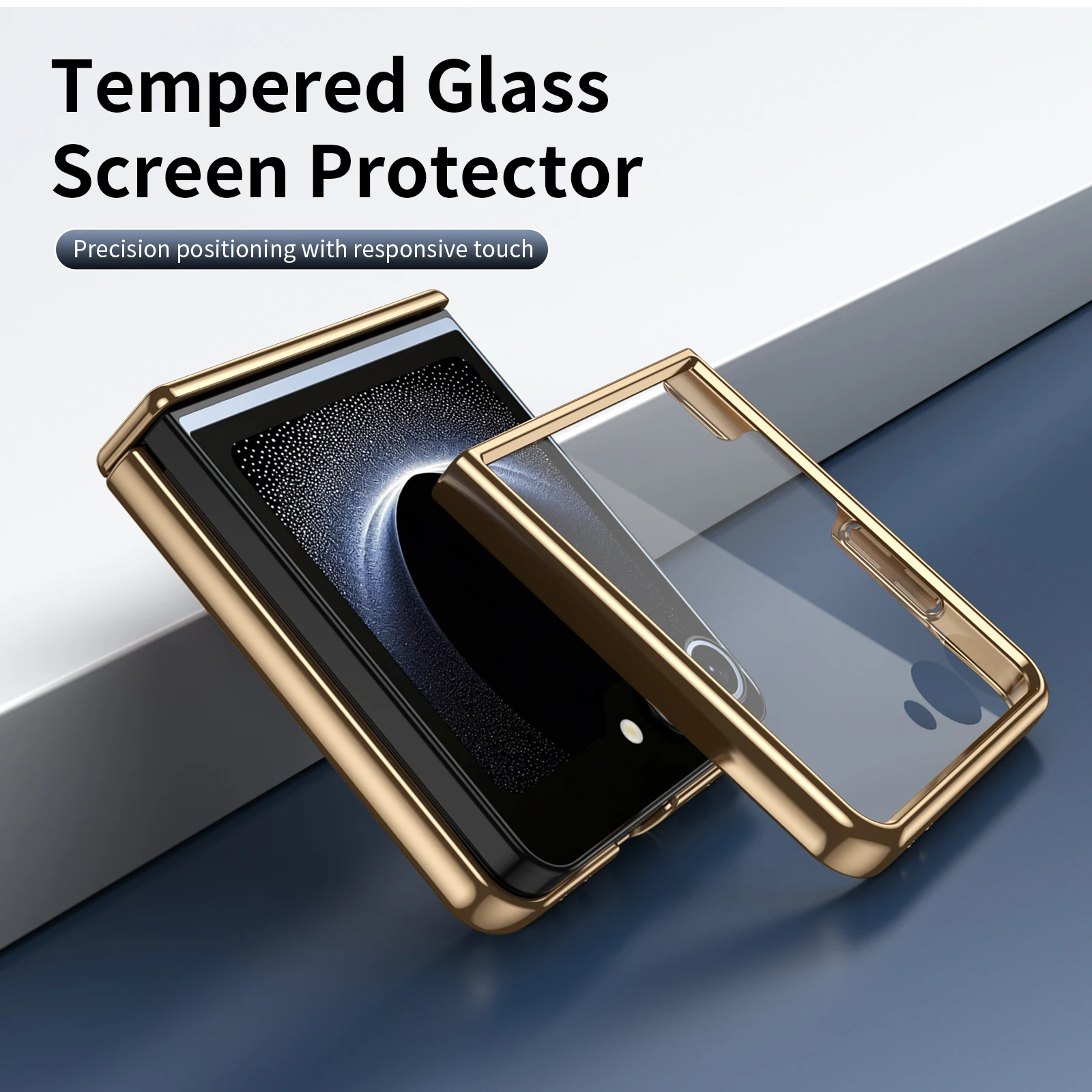 Leather Matte Phone Case with Tempered Glass Screen Protector - Full Protective Shockproof Design