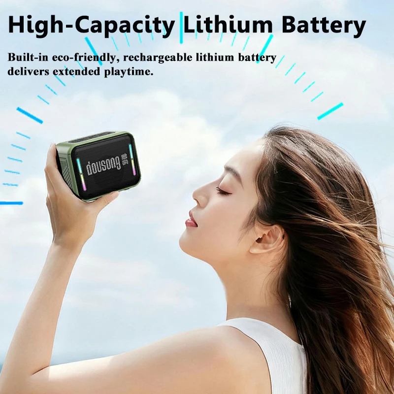 Mini Pocket Bluetooth Speaker Wireless Heavy Bass Soundbar Handsfree Call  MP3 Music Player HD Recording TF Card U Disk Play