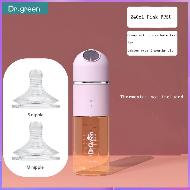 Dr.Green 4S Newborn Baby Bottle Wide Mouth Bottle PPSU 180mL/240mL Sealed isolation milk filling RemovableWashable/with nipple