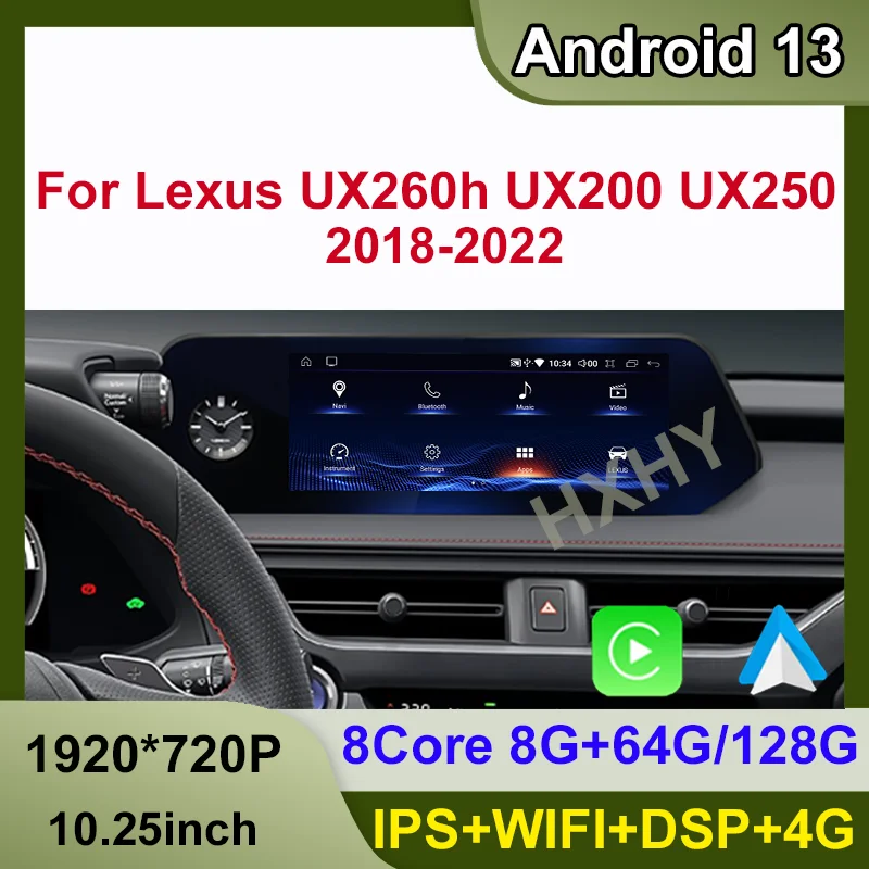 

Android 13 8+128G Wireless For Lexus UX ZA10 UX200 UX250h 2018-2022 Auto Carplay Car Dvd Player Navigation Multimedia Stereo