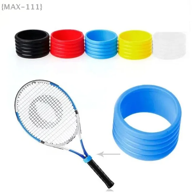 4 Pcs Silicone Tennis Grip Rings - Sweat-Absorbing Racket Handle Covers, Non-Slip Stretchable Closure Bands For Better Hold 3