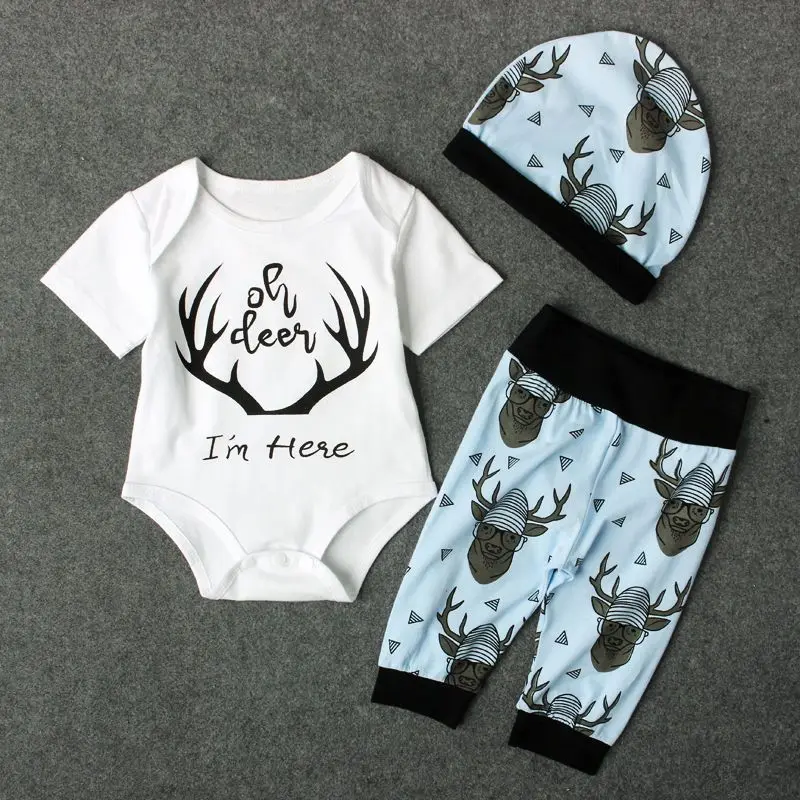 

Baby Boy Clothes 3-24 Months Summer Short Sleeve Rompers Infant Outfits Free shipping Fashion Baby Clothing Set