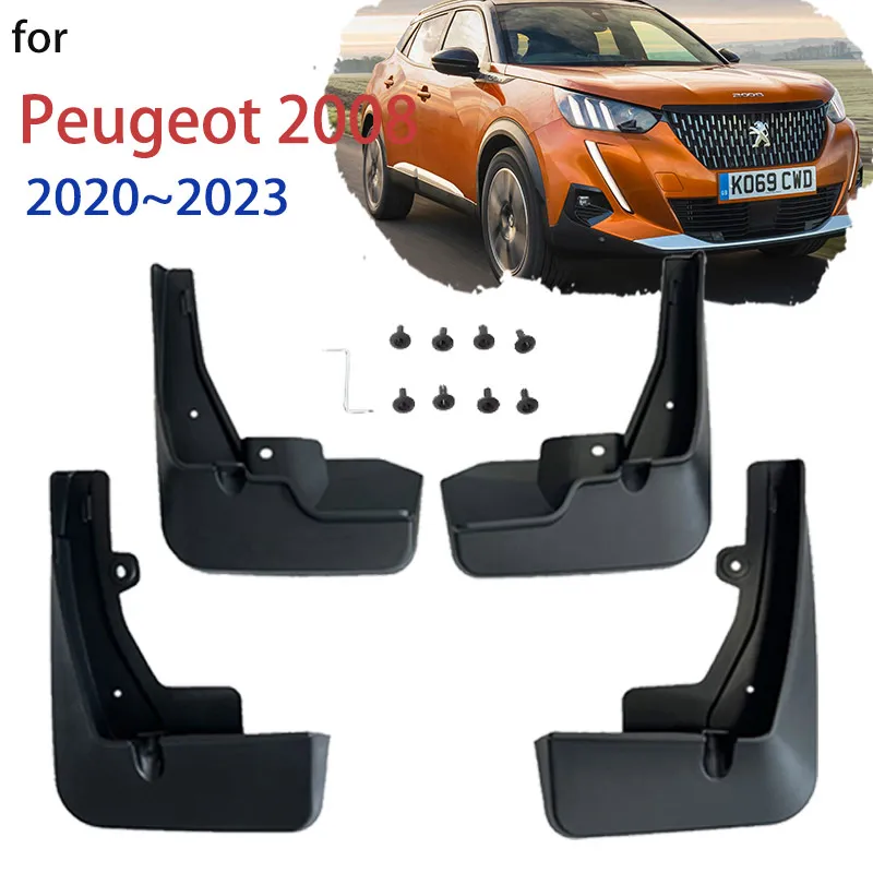 Auto Schlamm Flaps für Peugeot 2008 P24 2020 2021 2022 2023 Vorne Hinten Kotflügel  Schmutzfänger-spritzschutz Kotflügel Auto Styling zubehör - AliExpress