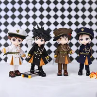 Ob11 Doll Skirt Style Uniforms Coats Clothes Doll Military Overcoat With Belt For Molly , Ymy, P9, Gsc, Obitsu11 ,Ufdoll,1/12bj 1